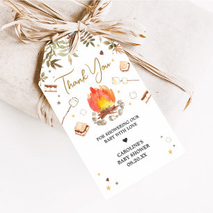 S'more Campfire Baby Shower Favor Tags