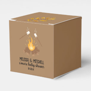 Smore campfire baby shower thank you favour box