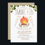 Smore campfire camping birthday invitation<br><div class="desc">Smore campfire camping birthday invitation 
Perfect birthday invite for a camping,  campfire smore theme party</div>