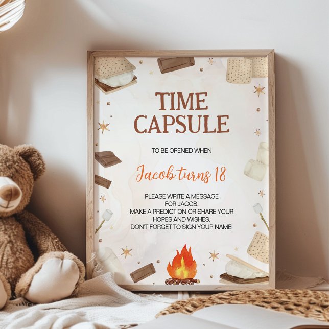 S'more Campfire Camping Party Time Capsule Poster (Creator Uploaded)