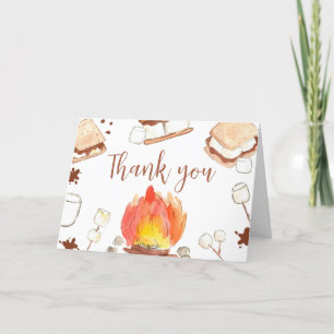 S'more Camping Baby Shower  Thank You Card
