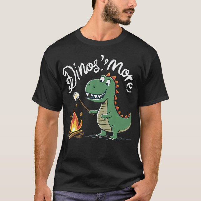 Smore Camping Campfire Camp Camper Funny Dinosmore T-Shirt (Front)