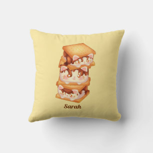 S'more Chocolate And Marshmallow cats Cushion