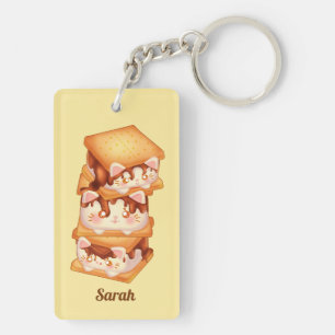 S'more Chocolate Cats Key Ring