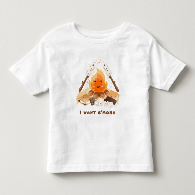 S'more Cute Fun Campfire Summer Toddler T-Shirt (Front)