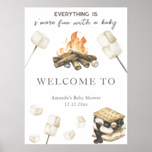 S'more fun baby shower Welcome Poster