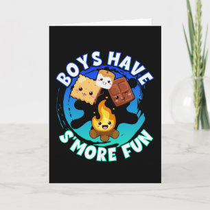 Smore Fun Boys Kids Camping Campfire Card