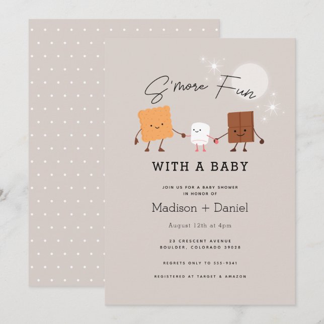 S'more Fun Campfire Baby Shower Invitation (Front/Back)