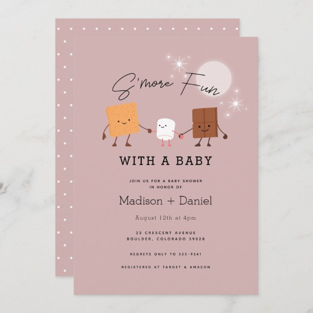 S'more Fun Campfire Baby Shower Invitation (Front/Back)