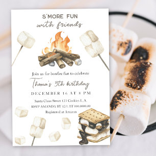 S'more Fun Campfire Birthday Invitation