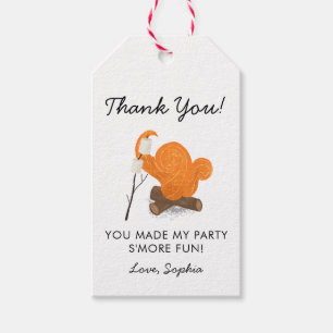 Smore Fun Camping Birthday Party Favour Gift Tags
