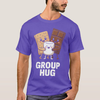 Smore Fun Camping Marshmallow Group Hug Campfire f T-Shirt