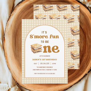 Smore Fun To Be One Smore 1st Birthday Party Invitation