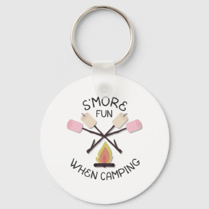 S'more Fun When Camping Outdoors Lover Gift Key Ring