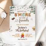 S'more Fun with Friends Camping Kids Birthday Invitation<br><div class="desc">Backyard Camping Bonfire Kid's Birthday Invitation,  Winter Campfire and Marshmallow Birthday Party,  Boys Only Camping Invitation,  Camping and Movie Night Birthday Party,  Camping Birthday Themed,  Smores Girls Birthday Party.</div>