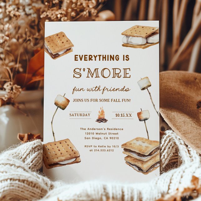S'more Fun With Friends Smores Party Invitation (Creator Uploaded)