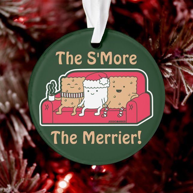 S'More Funny Cartoon Food Christmas  Ornament (In Situ)