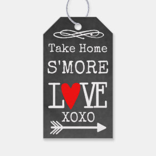 S'more Love Chalkboard Look Guest Favour Gift Tags