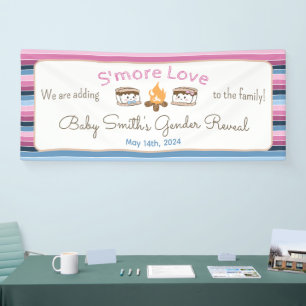 S'more Love gender reveal Banner