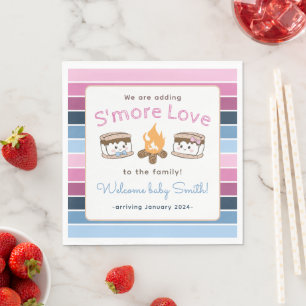 S'more Love gender reveal  Napkin