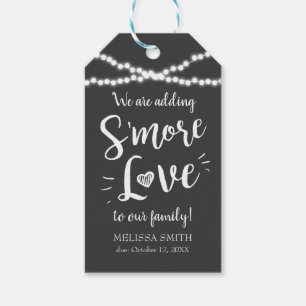Smore Love s'mores Favours Baby Shower Simple Blac Gift Tags
