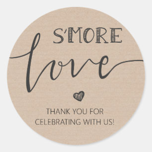 s'more Love Wedding favour tag Sticker Gift tag