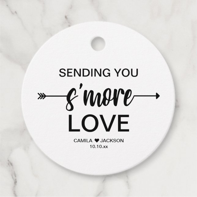 S'more love Wedding  Favour Tags (Front)