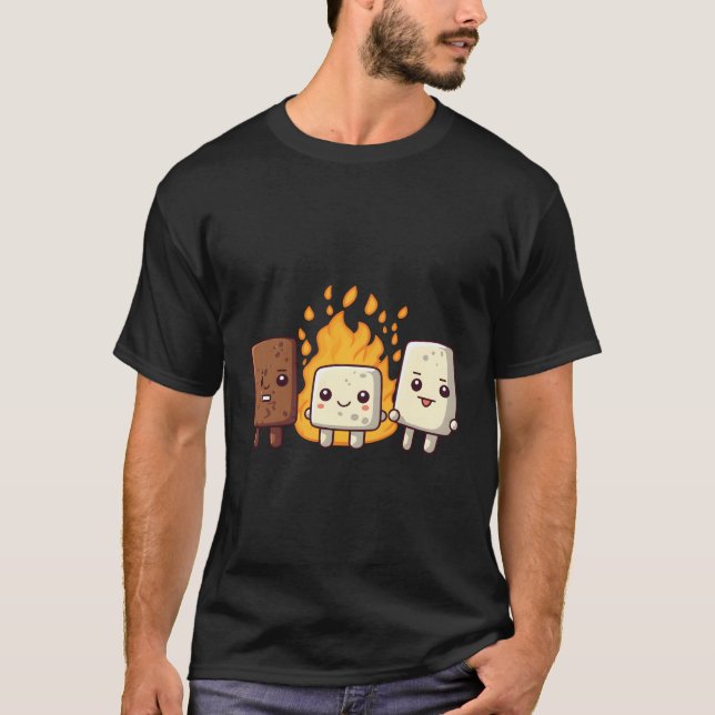 S'More Marshmallow Smores Camper Camg Kawaii T-Shirt (Front)