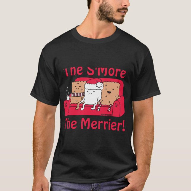 Smore Merrier Cute Kids Cartoon Christmas T Shirt  (Front)