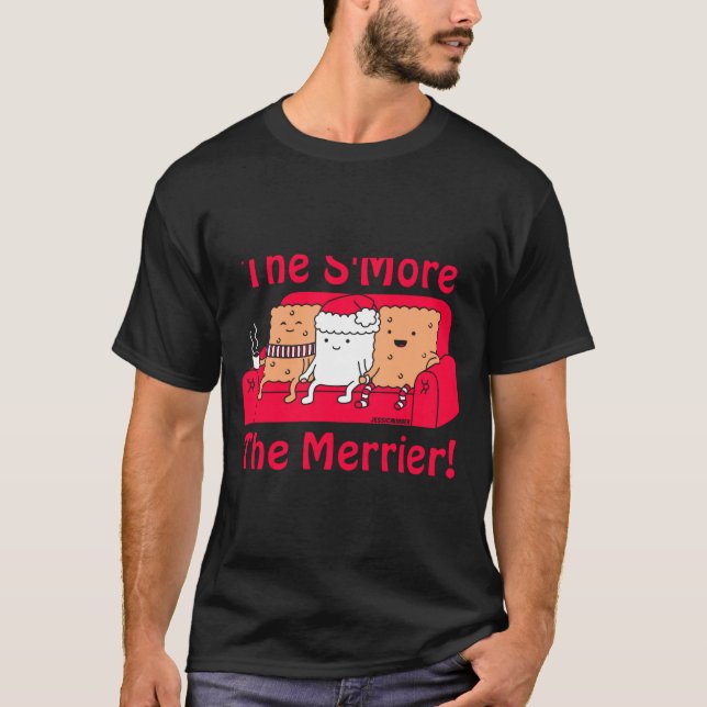 Smore Merrier Cute Kids Cartoon Christmas  T-Shirt (Front)
