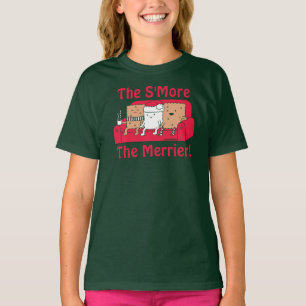 S'More Merrier Cute Kids Cartoon Christmas  T-Shirt