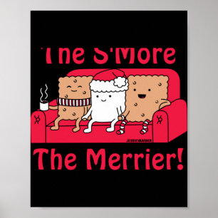 Smore Merrier Cute Kids Cartoon Christmas T Shirt  Poster