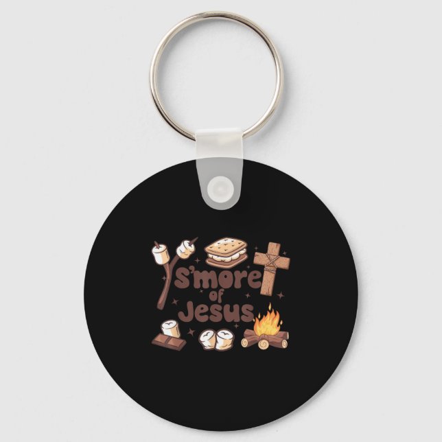 Smore Of Jesus Christian Camper Camng Lover  Key Ring (Front)
