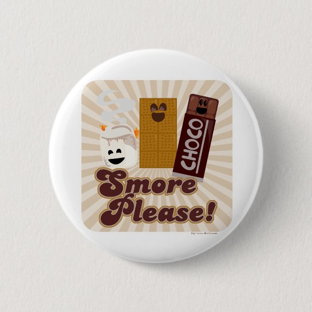 Smore Please Saying! 6 Cm Round Badge (Front)