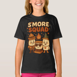 Smore Squad Cute Campfire Cartoon T-Shirt