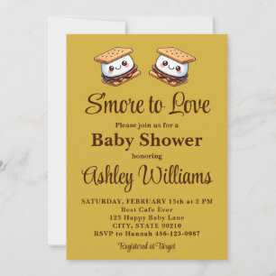 S'more to Love Baby Shower Fun Fall Autumn Winter Invitation