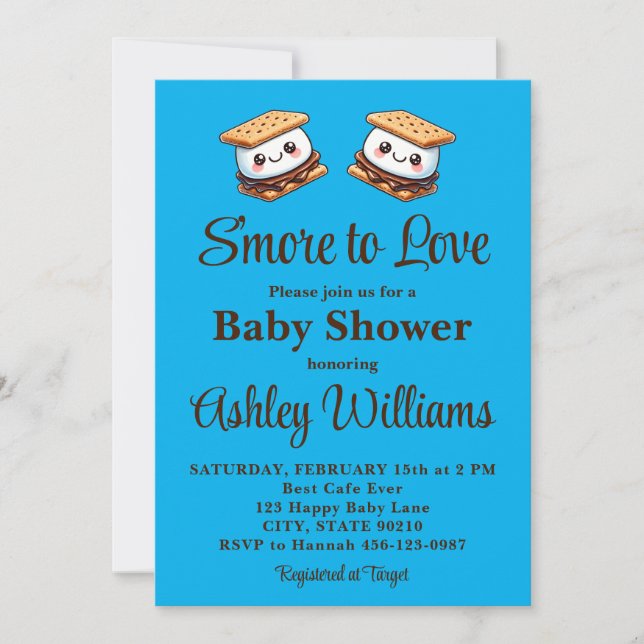 S'more to Love Baby Shower Fun Fall Autumn Winter Invitation (Front)