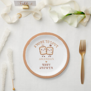S'more to love Campfire Baby Shower  Paper Plate