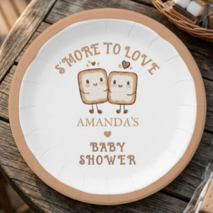 S'more to love Campfire Baby Shower  Paper Plate