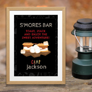 S'mores Bar Camping Birthday Party Sign