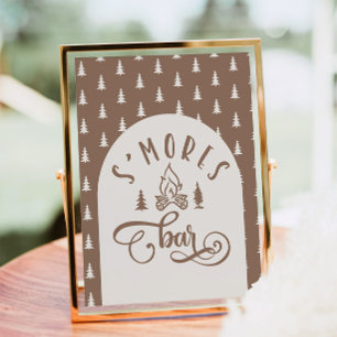 S'mores Bar Capming One Happy Camper birthday Poster