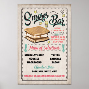 S'mores Bar Menu Party Sign