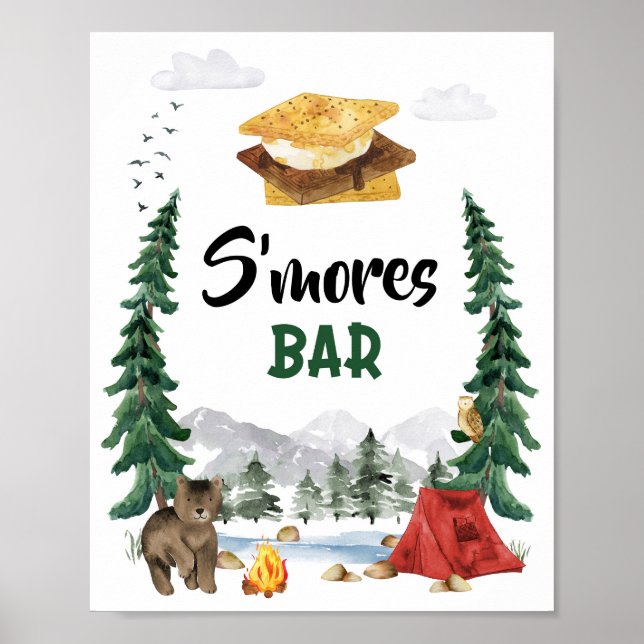S'more's Bar Party Sign (Front)