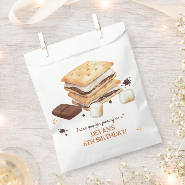 S'mores Birthday Party Favour Bags (Clipped)
