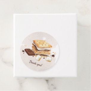S'mores Birthday Party Favour Tags