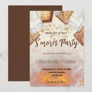 S'mores Birthday Party Invitation – Cosy Campfire