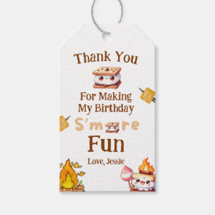 Smores Birthday Thank You Tags Favour Tags Smore
