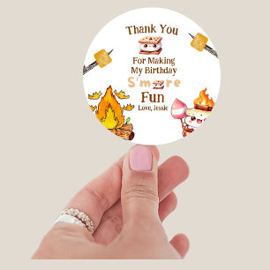 Smores Birthday Thank You Tags Favour Tags Smore