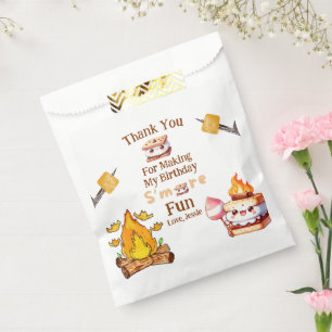 Smores Birthday Thank You Tags Favour Tags Smore Favour Bags