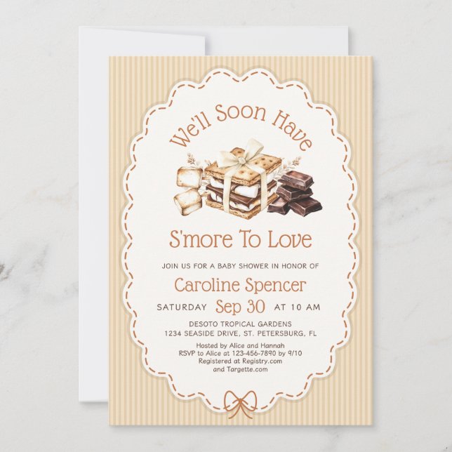 Smores Bonfire Baby Shower Invitation (Front)